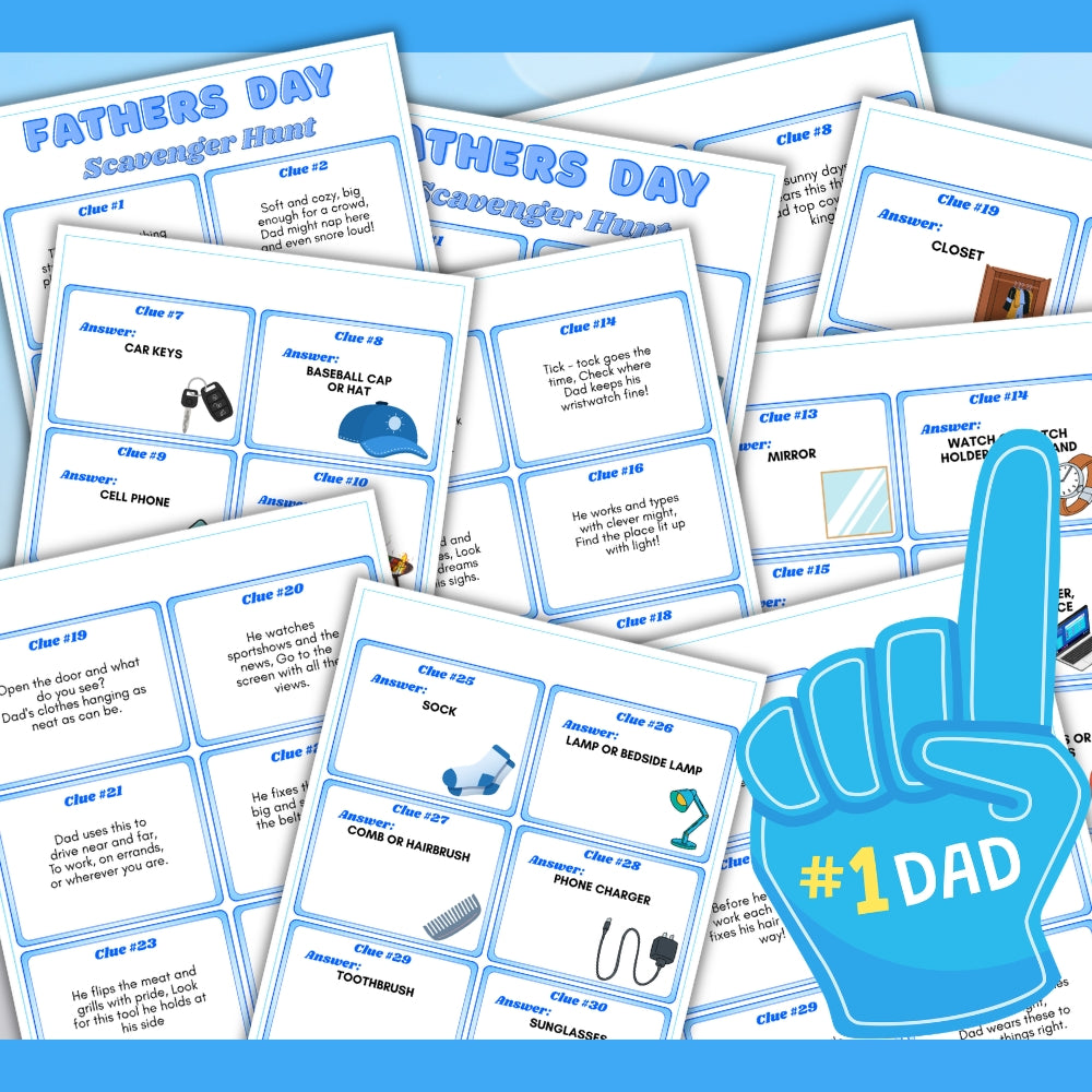 PLR Printable Father's Day Scavenger Hunt