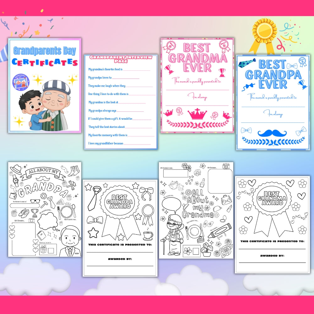 PLR Printable Grandparents Day Certificates