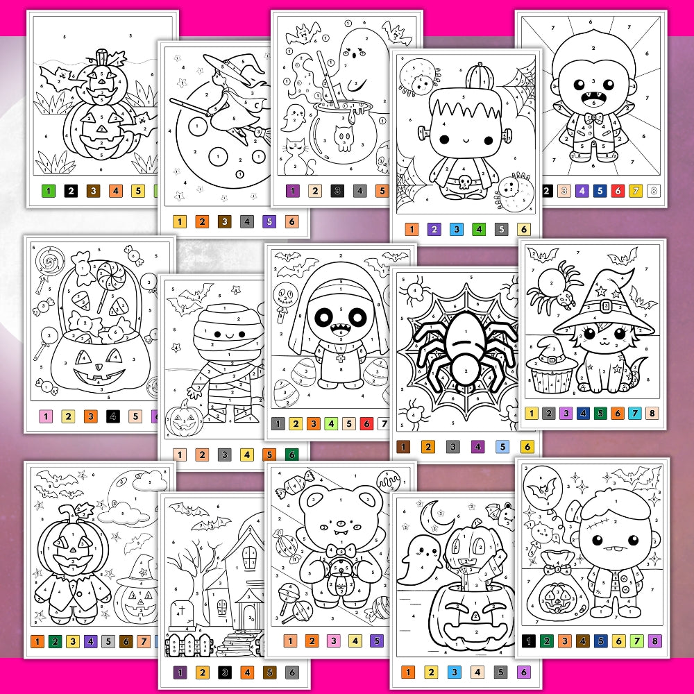 PLR Halloween Color by Number
