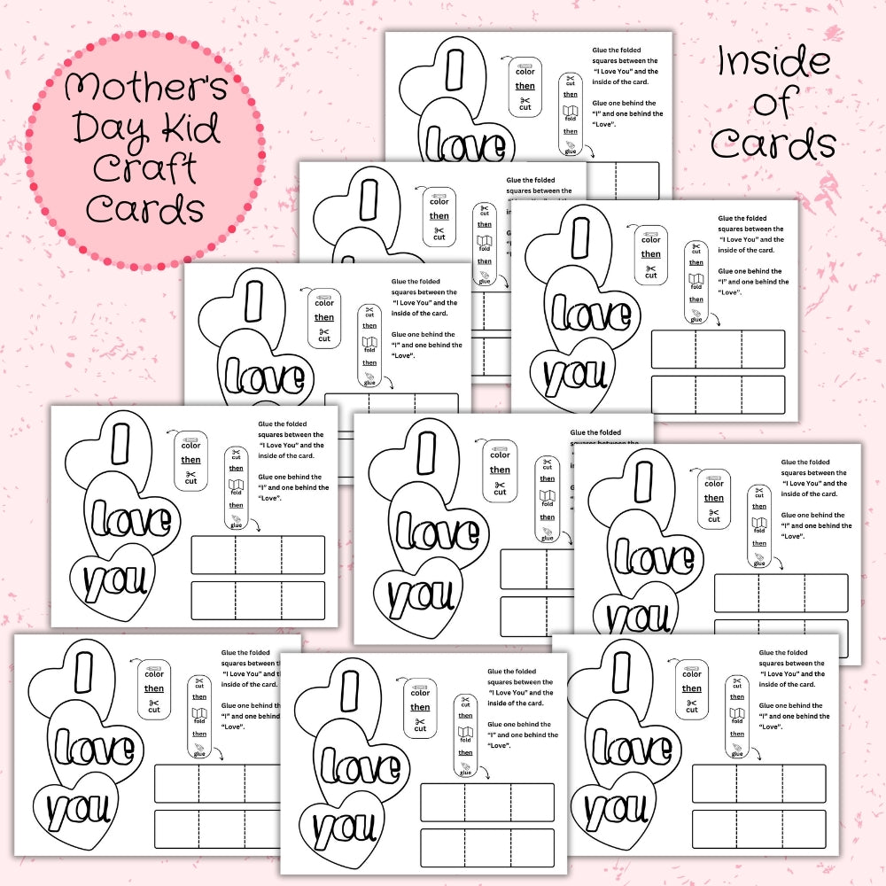 PLR Mother's Day Cards Kid Craft