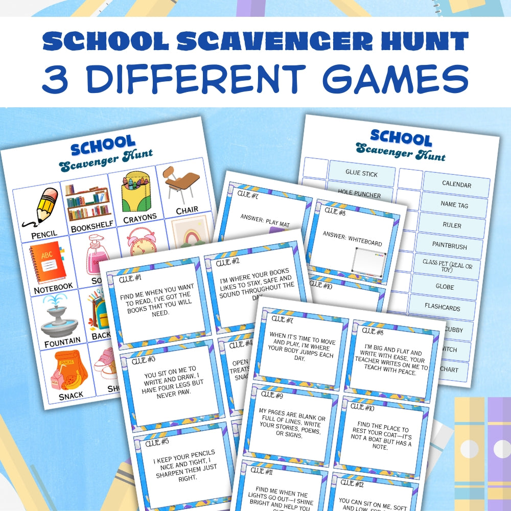 PLR Printable School Scavenger Hunt