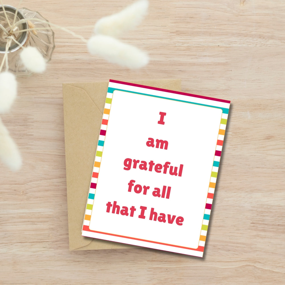 PLR Affirmation Card Bundle Stripe Design