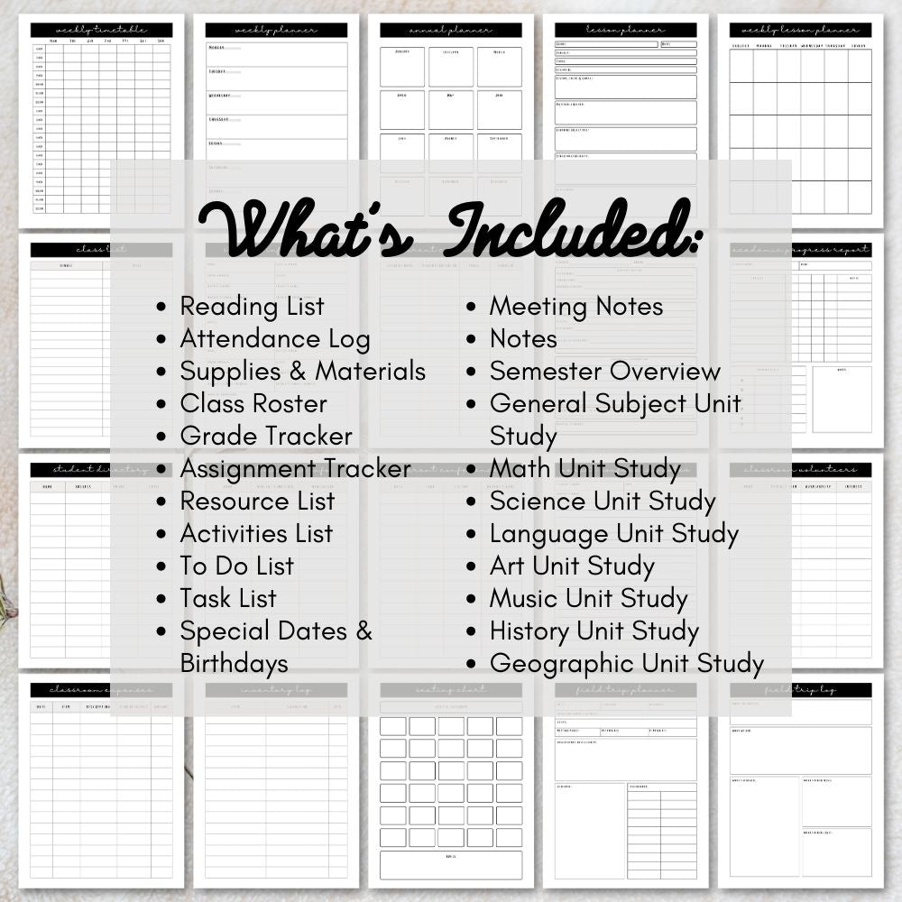 PLR Teacher Planner