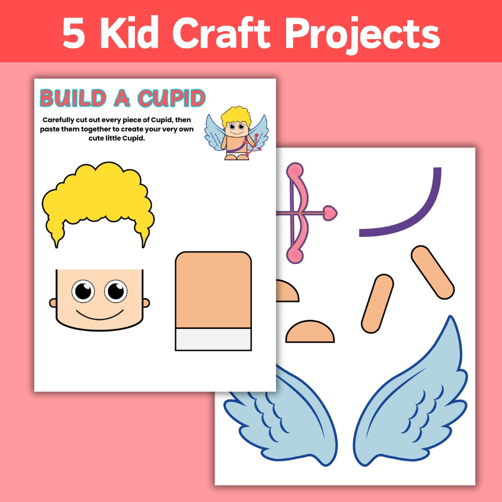PLR Valentine Themed "Build a" Kid Craft Bundle