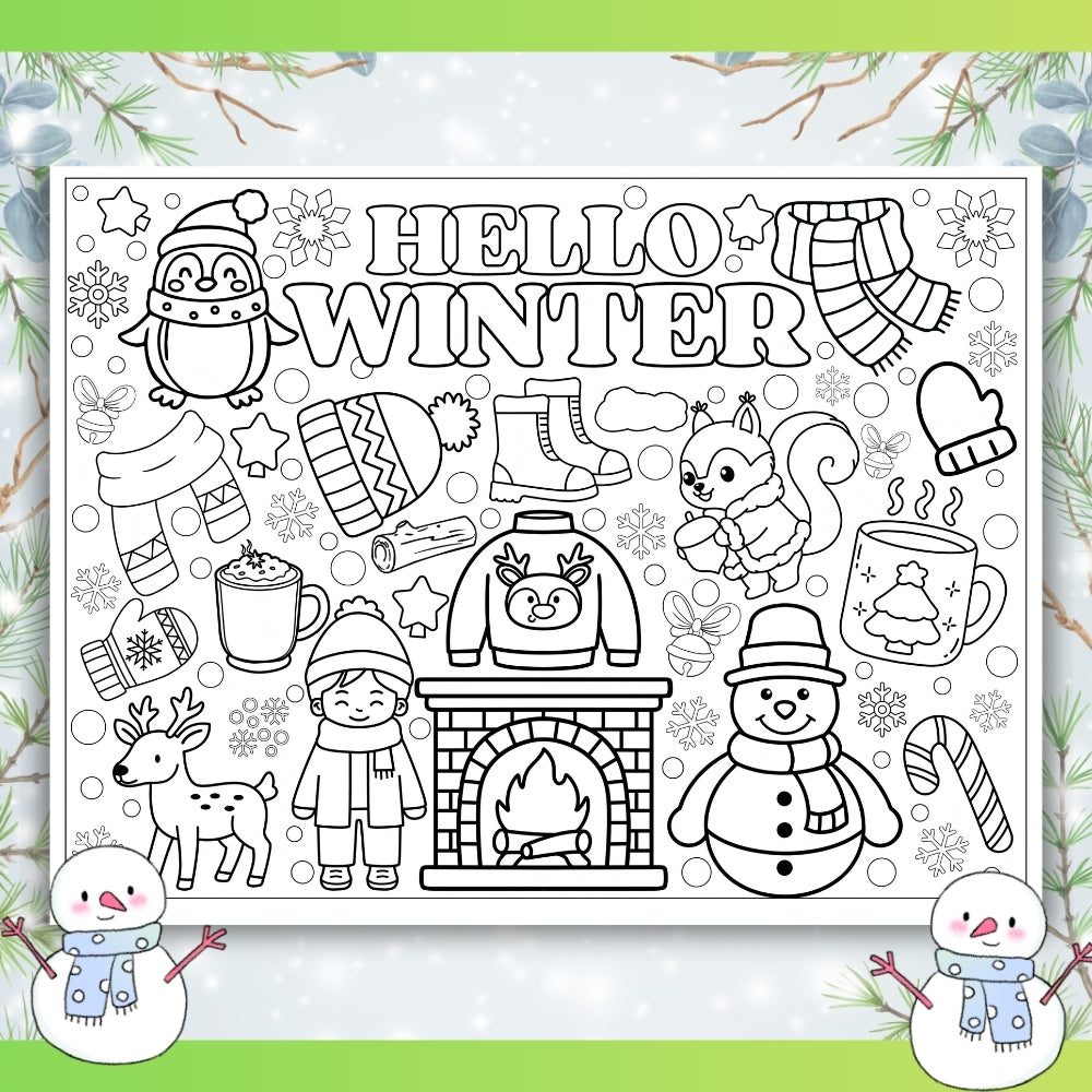PLR Printable Winter Collaboration Poster
