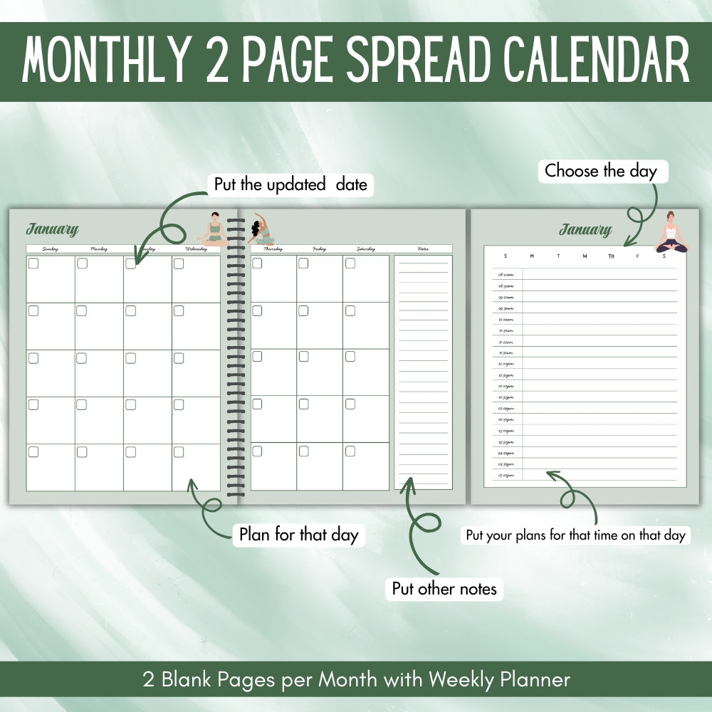 PLR Printable Yoga Journal/Planner