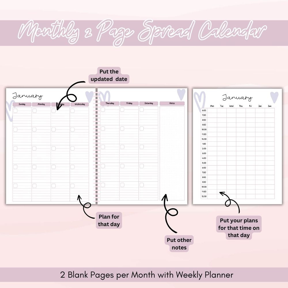 PLR Pink ADHD Planner