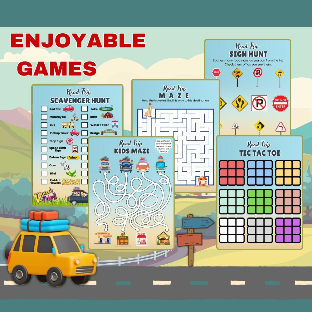 PLR Road Trip Activities for Kids