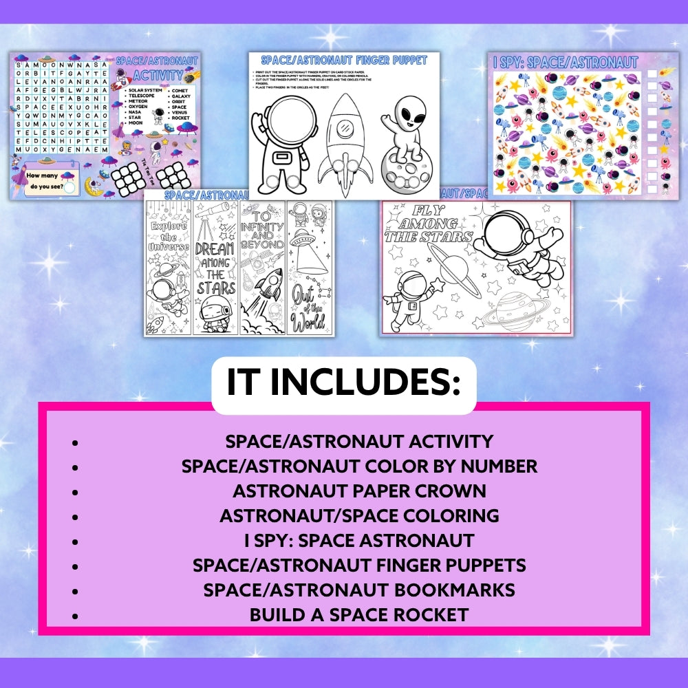 PLR Space Astronaut Kid Craft Bundle