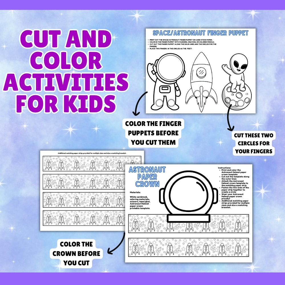 PLR Space Astronaut Kid Craft Bundle