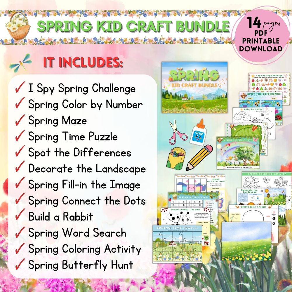 PLR Spring Kid Craft Bundle