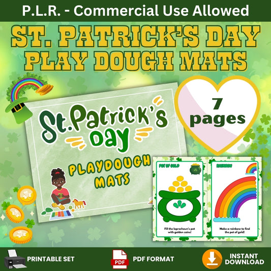 PLR St. Patrick's Day Play Dough Mats