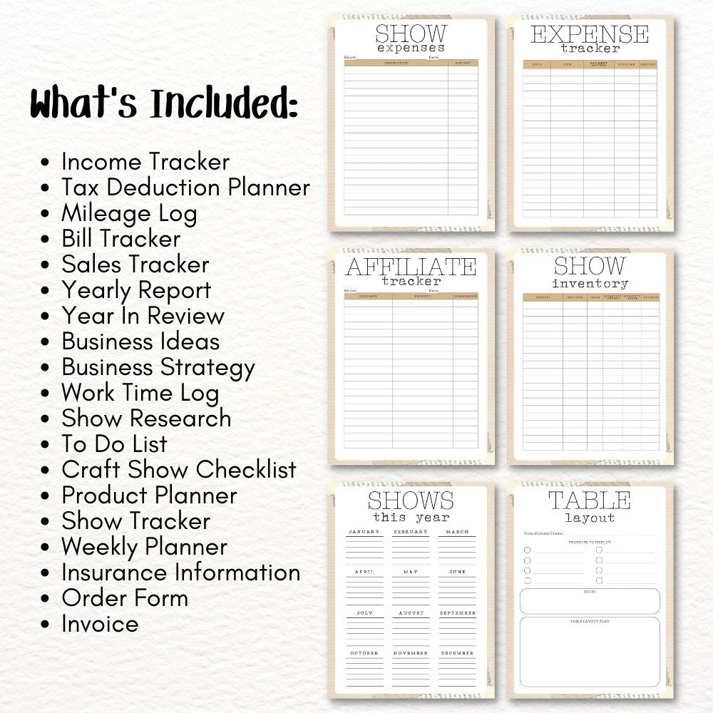 PLR Vintage Craft Show Planner