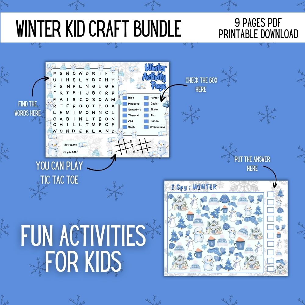PLR Winter Kid Craft Bundle
