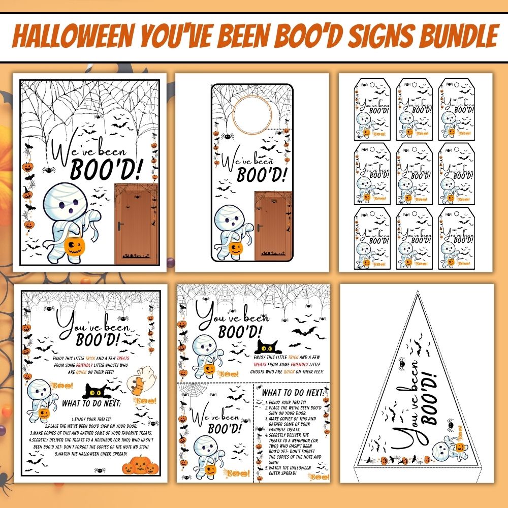 PLR You've been Boo'd Sign Bundle