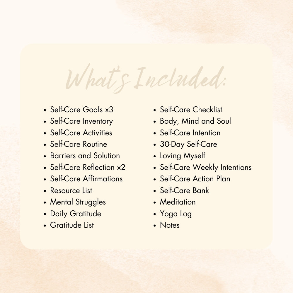 PLR Beige Self-Care Worksheet Set