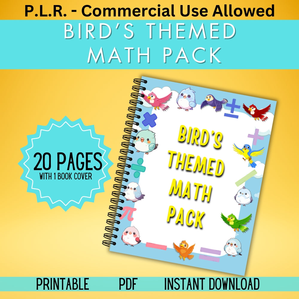 PLR Birds Themed Math Pack