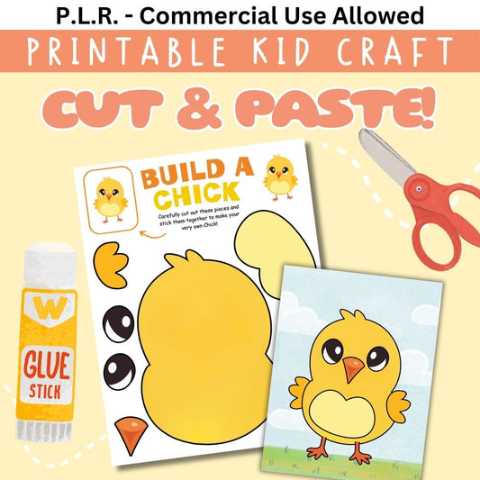 PLR Build a Chick Printable Kid Craft