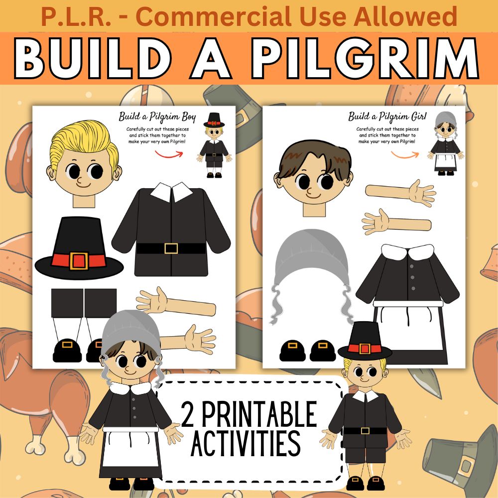 PLR Build A Pilgrim Plr Printables Store