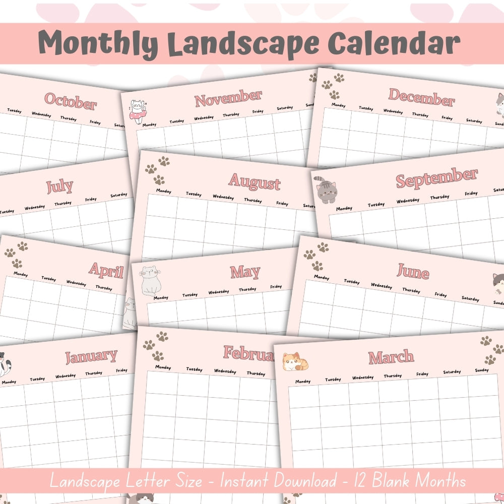 PLR Pink Cat Care Planner