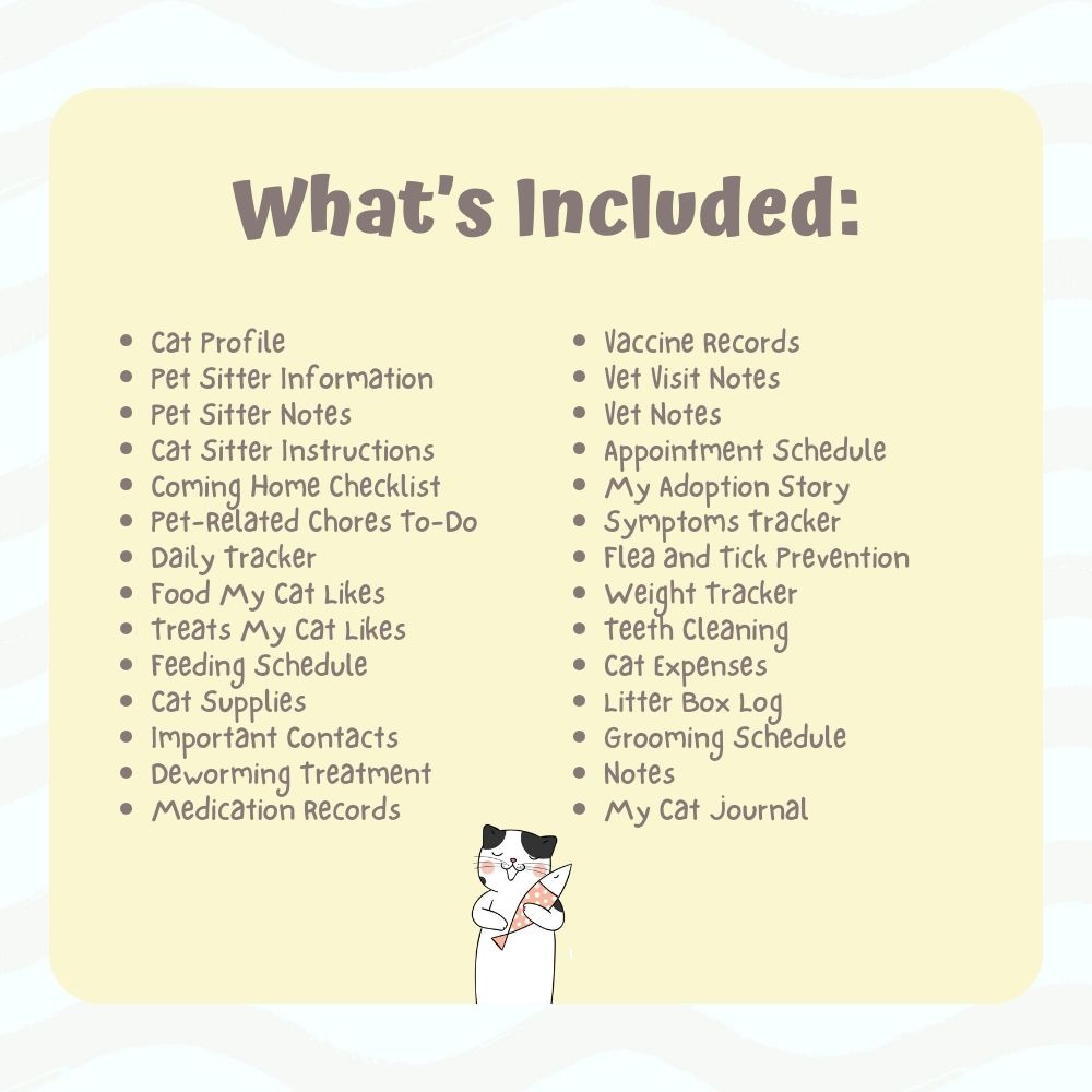 PLR Yellow Cat Care Planner