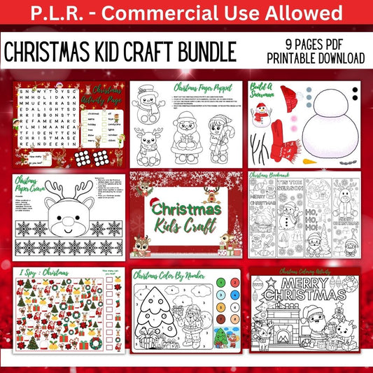 PLR Christmas Kid Craft Bundle