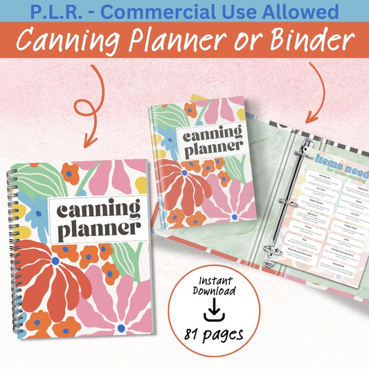 PLR Colorful Canning Planner