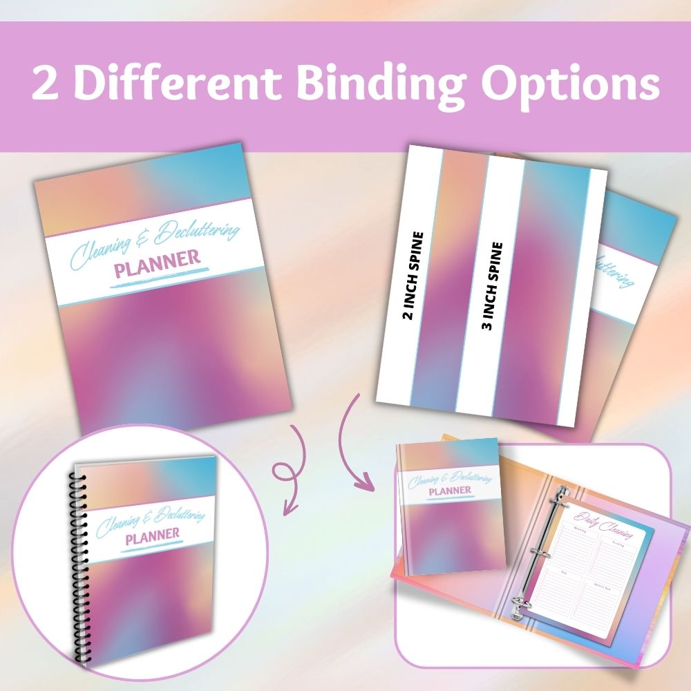 PLR Colorful Cleaning and Decluttering Planner