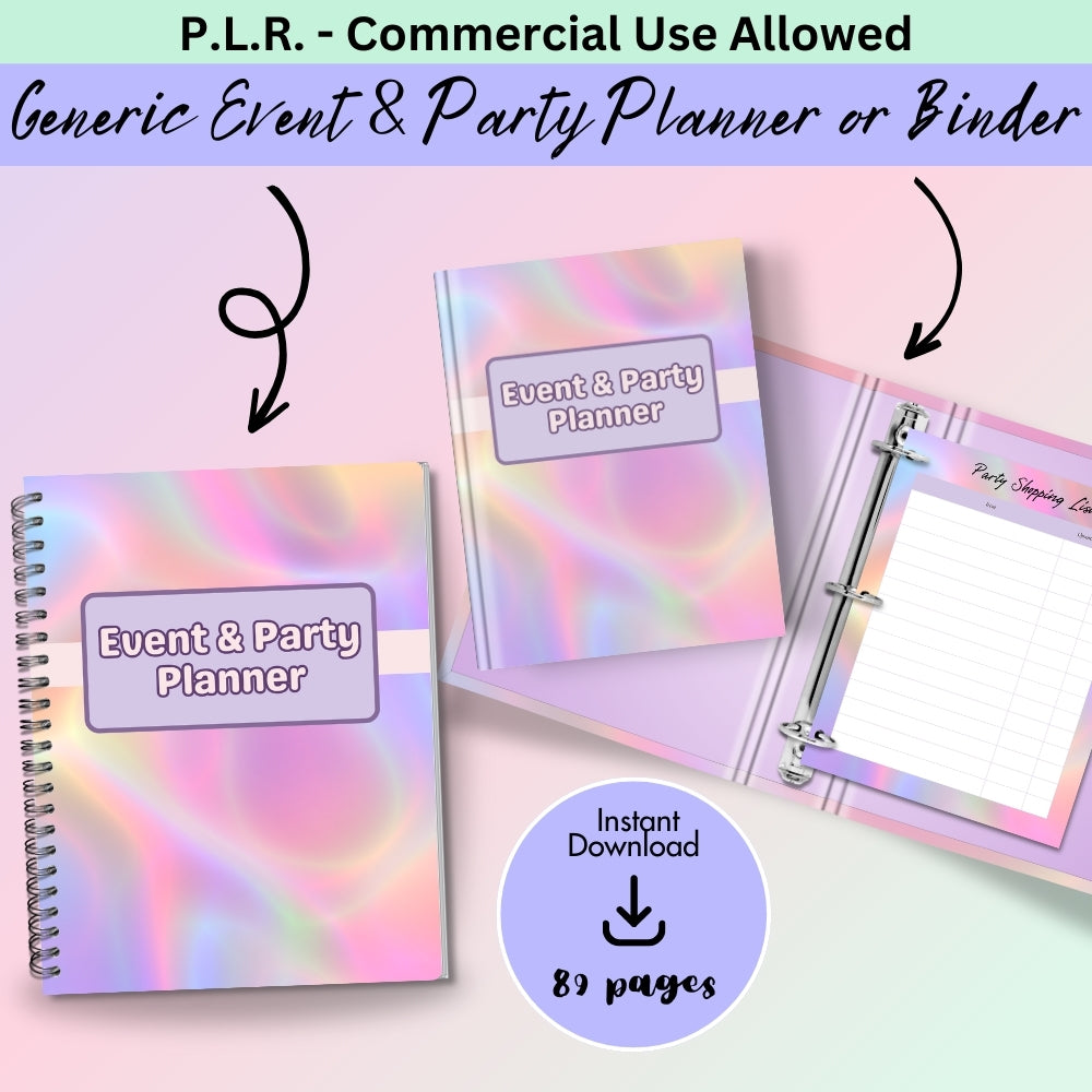 PLR Colorful Event & Party Planner