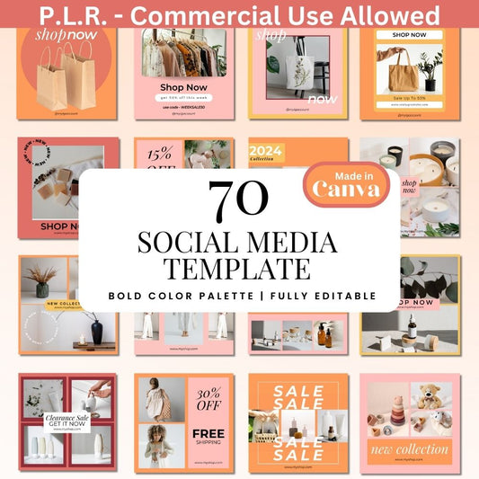 PLR Colorful Social Media Templates