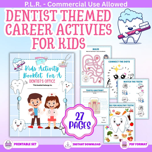 PLR Kids Dentist Themed Activity Pack