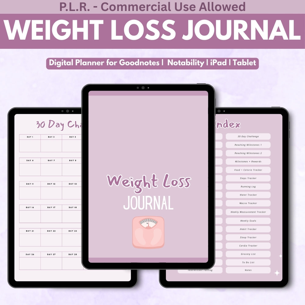 PLR Digital Weight Loss Journal