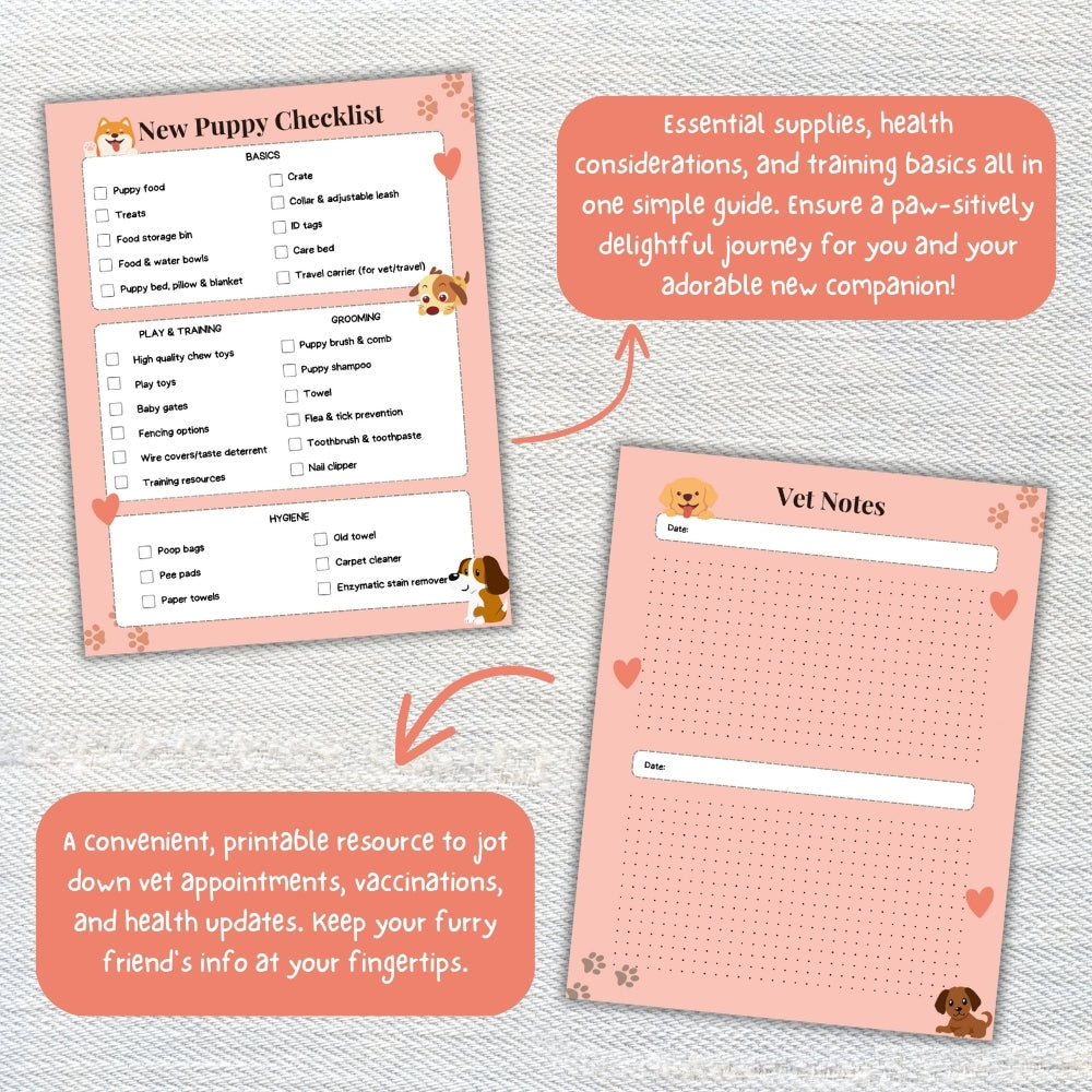 PLR Pink Dog Care Planner