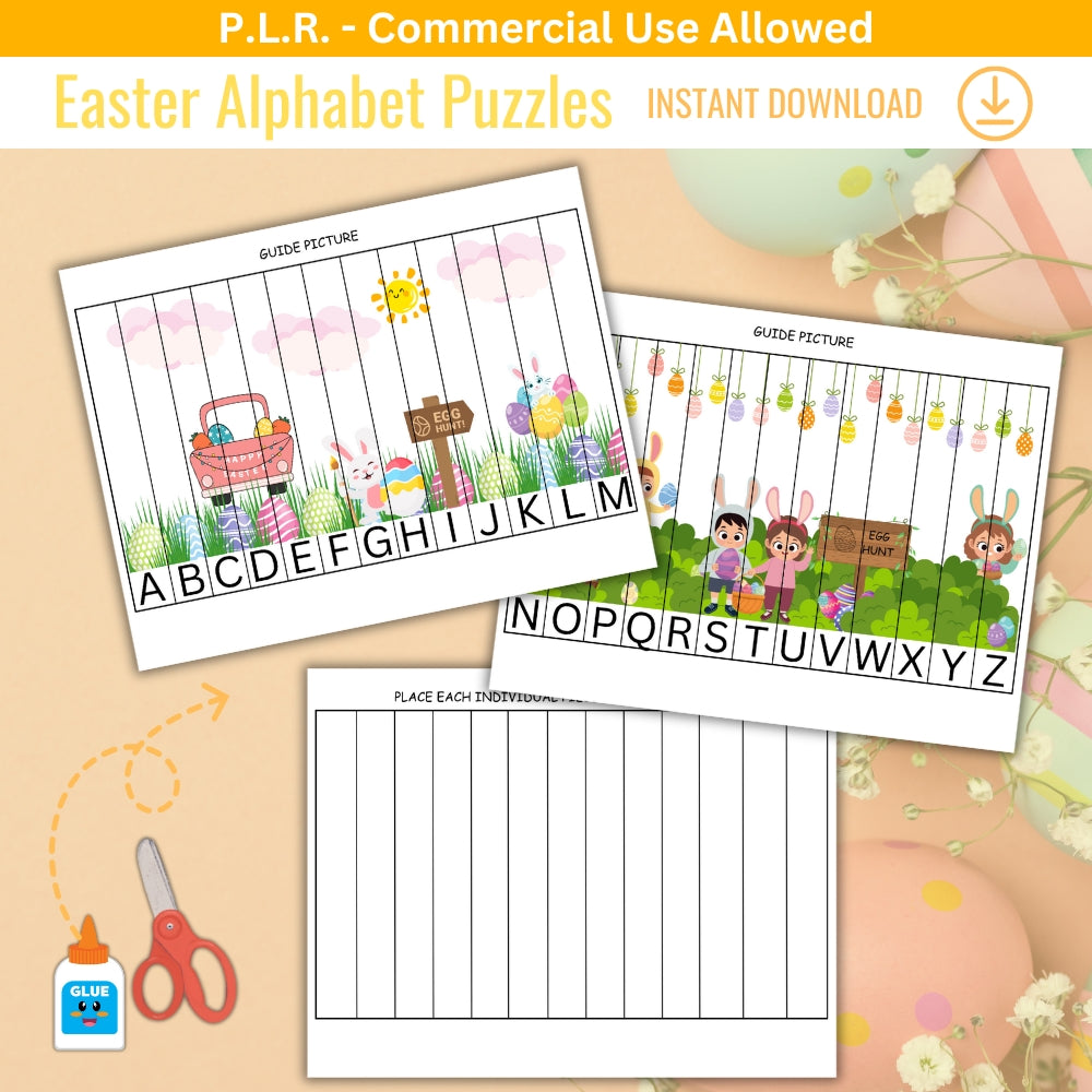 PLR Easter Alphabet Puzzle