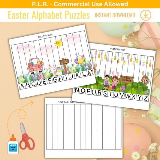 PLR Easter Alphabet Puzzle