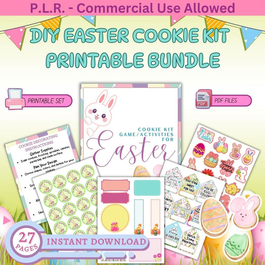 PLR DIY Easter Cookie Kit Printable Bundle