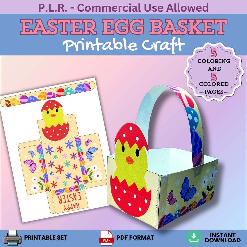PLR Easter Basket Printable Craft