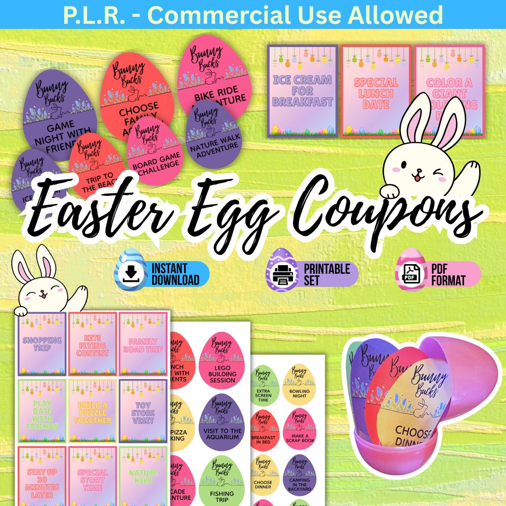 PLR Printable Easter Egg Coupons