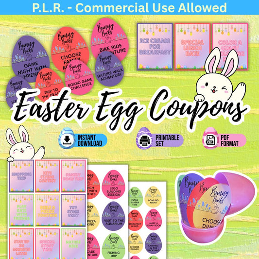PLR Printable Easter Egg Coupons