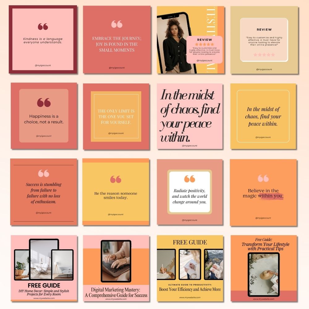 PLR Colorful Social Media Templates