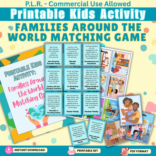 PLR Families Around the World Matching Game