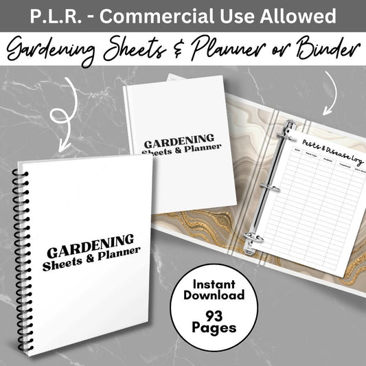 PLR Gardening Planner - Plain Design