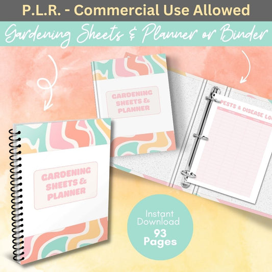 PLR Multicolor Gardening Planner