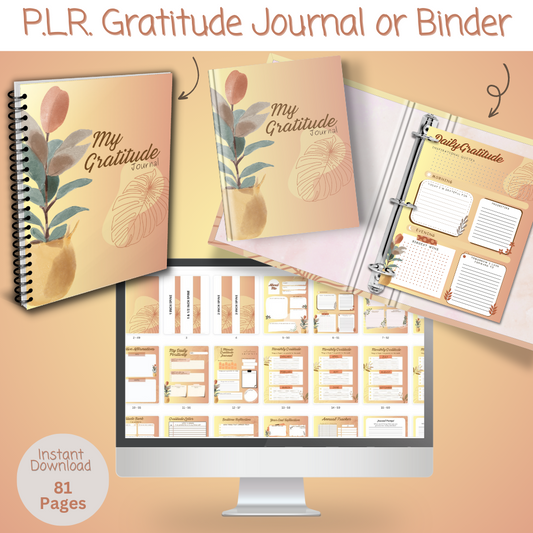 PLR Gold Gratitude Journal