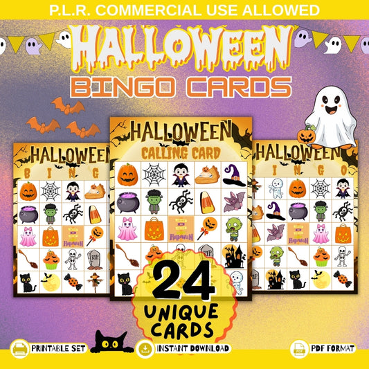 PLR Halloween Bingo Cards