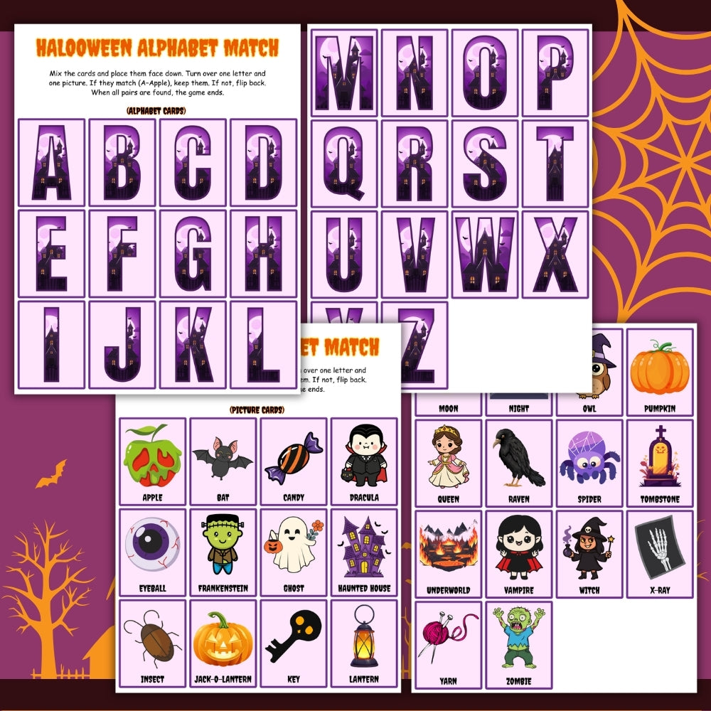 PLR Printable Halloween Memory Games