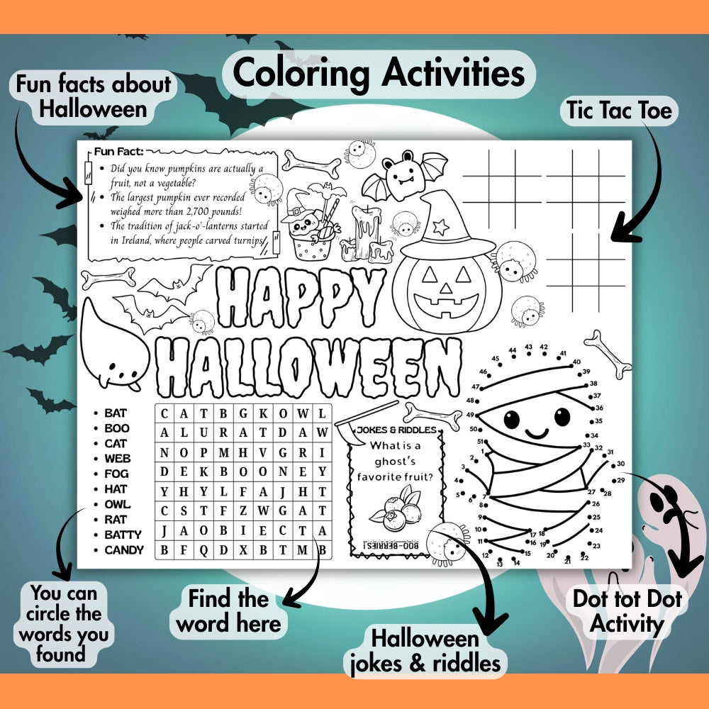PLR Halloween Placemats