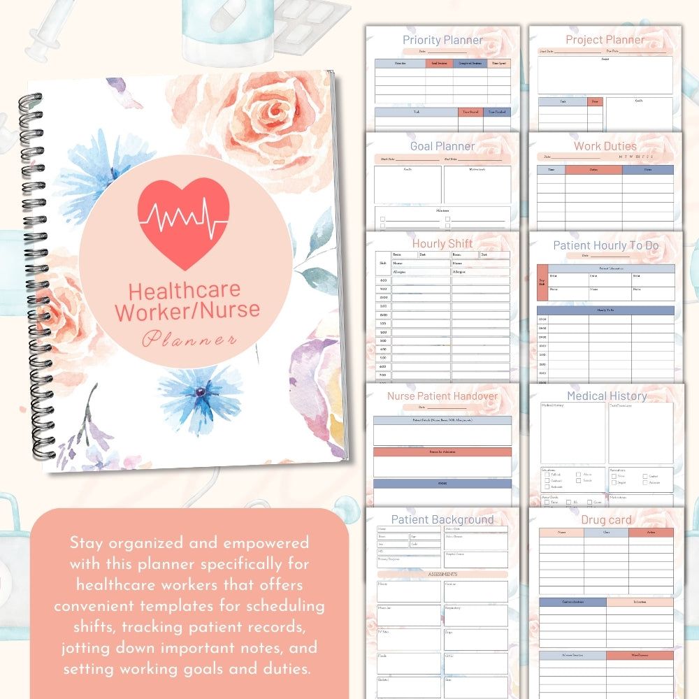 PLR Peach Healthcare Worker/Nurse Planner