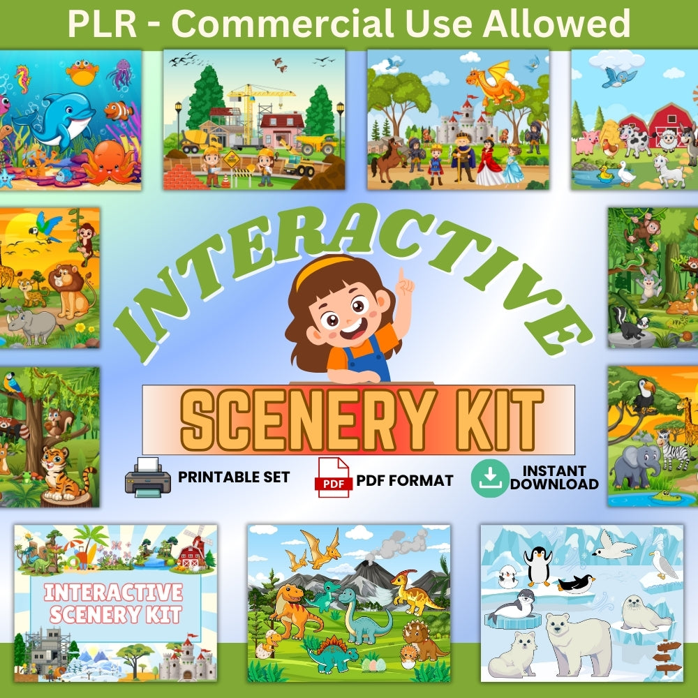 PLR Interactive Scenery Kit Plr Printables Store