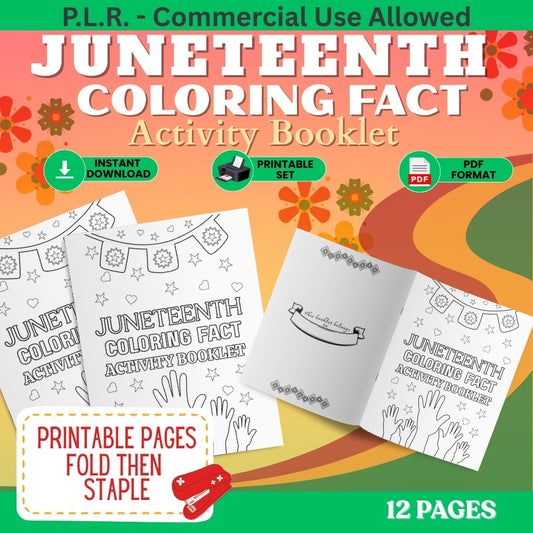 PLR Printable Juneteenth Fact Activity Booklet